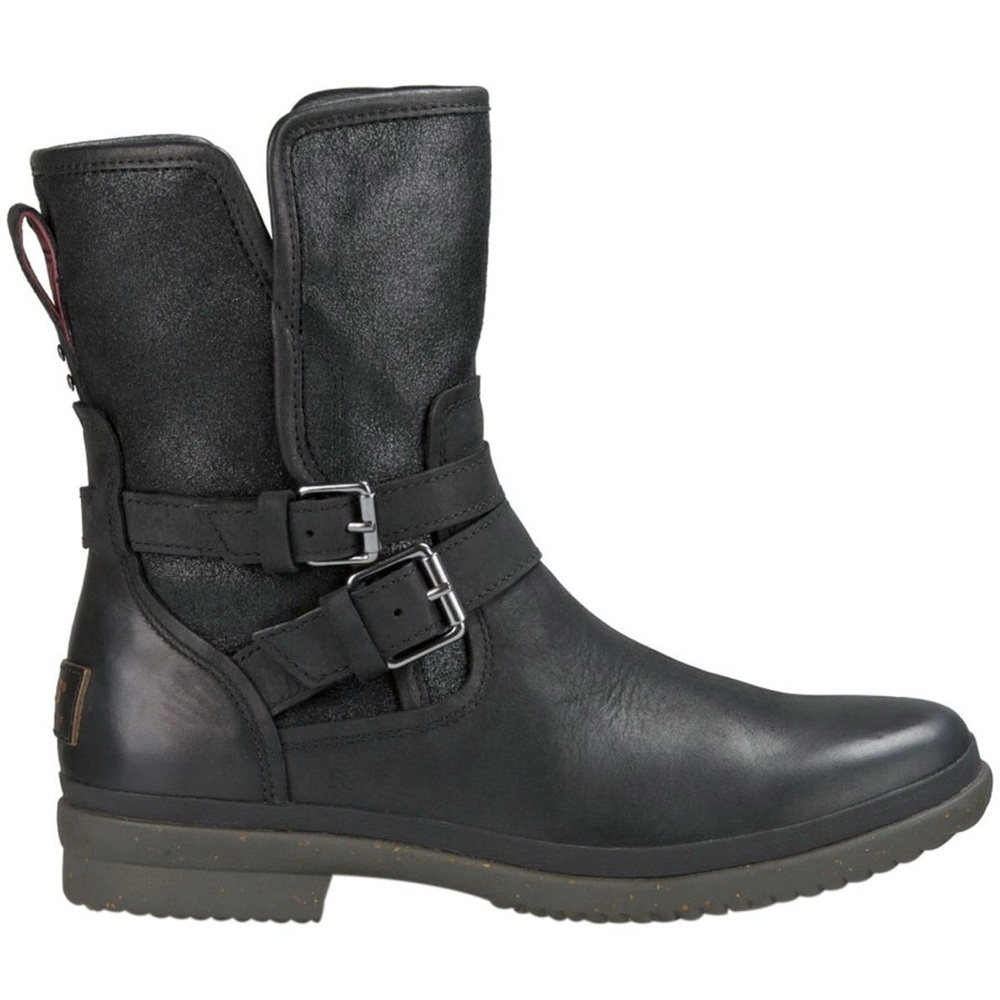 UGG Simmens Leather Moto Boots w/buckle detail - Women’s Sz 7.5 (EU 38.5)
